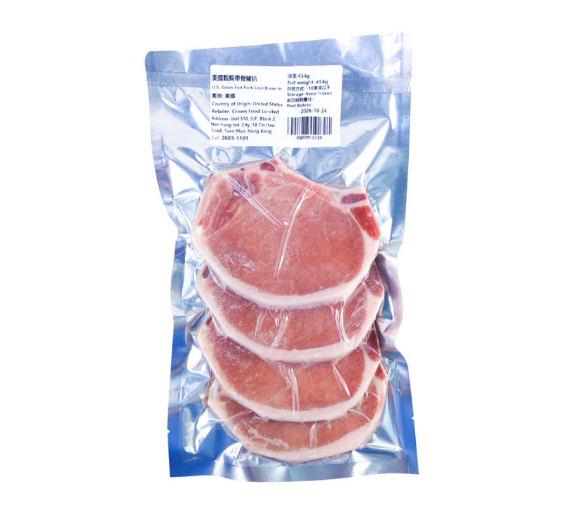 美國穀飼帶骨豬扒 454g