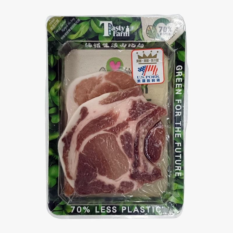 Tasty Farm - 美國優質帶骨豬扒 220g (急凍)