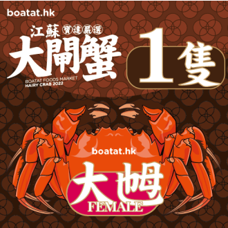 江蘇大閘蟹 (大乸) 【4.0-5.0港両 】<<最少購買4隻起>>