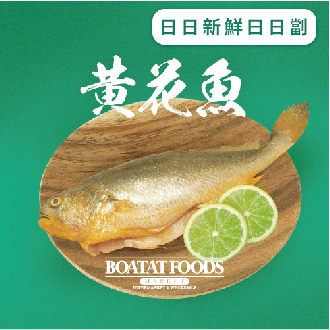 黃花魚 (已去除魚鱗及內臟)(急凍)《只限送貨》